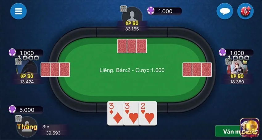 Luật chơi Liêng cào tố 3 cây đơn giản và dễ thắng