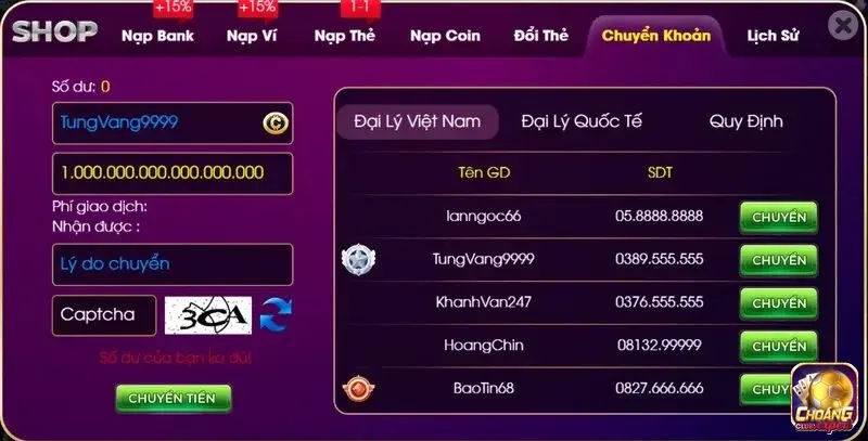 Cần lựa chọn cách nạp tiền phổ biến